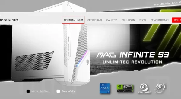 Personal Komputer MSI MAG Infinite S3 14th AI Desktop